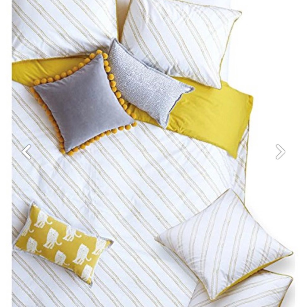 West Elm Jay St Block print Euro Shams (3) - yellow